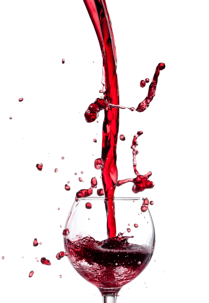 Wine Splashing in Glass